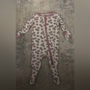 Kickee Pants Floral Cream and Pink Kids One Piece